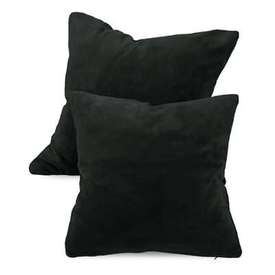 npluseins Lot de 2 Housse coussin 60x60 en polaire corail douillette Housse de coussin douce et respirante Qualité exceptionnelle 1257.1667, noir npluseins Lot de 2 Housse coussin 60x60 en polaire corail douillette Housse de coussin douce et respirante Qualité exceptionnelle 1257.1667, noir