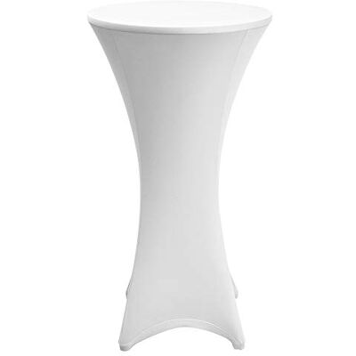 Beautissu housse stretch mange debout lavable antidérapante sans repassage Ø70-75cm blanc renforcement au niveau du pied à 40°C sans table haute bistrot Nappe extensible spandex mange-debout Stella Beautissu housse stretch mange debout lavable antidérapante sans repassage Ø70-75cm blanc renforcement au niveau du pied à 40°C sans table haute bistrot Nappe extensible spandex mange-debout Stella