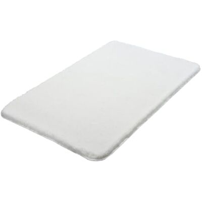 Kleine Wolke Tapis de bain RELAX Blanc polaire 70 x 120 cm Certifié OEKO-TEX, dessous antidérapant, adapté au chauffage au sol, lavable en machine, 100% polyacrylique Kleine Wolke Tapis de bain RELAX Blanc polaire 70 x 120 cm Certifié OEKO-TEX, dessous antidérapant, adapté au chauffage au sol, lavable en machine, 100% polyacrylique