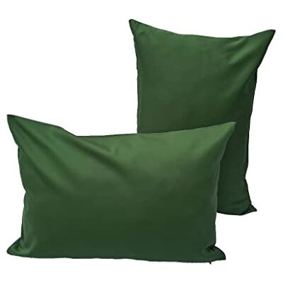 Lemos Home Lot de 2 housses de coussin décoratives en 100% coton Couleur et taille au choix (lot de 2 housses de coussin 50 x 30 cm, vert olive) Lemos Home Lot de 2 housses de coussin décoratives en 100% coton Couleur et taille au choix (lot de 2 housses de coussin 50 x 30 cm, vert olive)