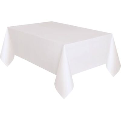 Unique Party 5095 Nappe en Plastique Blanche 2,74 m x 1,37 m Unique Party 5095 Nappe en Plastique Blanche 2,74 m x 1,37 m