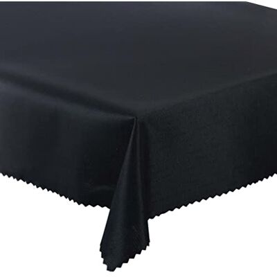 Euromat Nappe résistante aux taches, choix de couleurs et de tailles, nappes lavables effet lotus (noir, 160 x 280 cm) Euromat Nappe résistante aux taches, choix de couleurs et de tailles, nappes lavables effet lotus (noir, 160 x 280 cm)