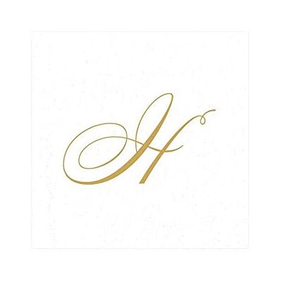 Caspari Entertaining with Lot de 30 serviettes en papier pour cocktail Motif initiale H Caspari Entertaining with Lot de 30 serviettes en papier pour cocktail Motif initiale H