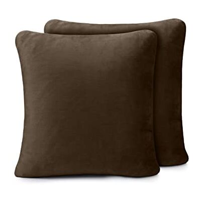 Amago Taie d'Oreiller, Sensation Cachemire (Lot de 2), 50 x 50 cm Chocolat Amago Taie d'Oreiller, Sensation Cachemire (Lot de 2), 50 x 50 cm Chocolat