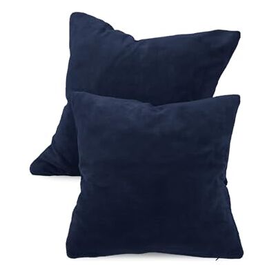 npluseins Lot de 2 Housse de coussin 50x50 en polaire corail douillette Housse coussin douce et respirante Qualité exceptionnelle 1257.1667, bleu marine npluseins Lot de 2 Housse de coussin 50x50 en polaire corail douillette Housse coussin douce et respirante Qualité exceptionnelle 1257.1667, bleu marine