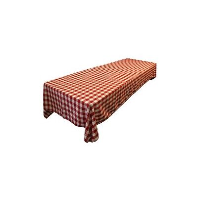LA Linen Nappe rectangulaire en polyester, motif vichy à carreaux, 152 x 340 cm, blanc/rouge LA Linen Nappe rectangulaire en polyester, motif vichy à carreaux, 152 x 340 cm, blanc/rouge