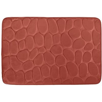 MSV Tapis de Bain Microfibre Pebble 40x60cm Terracotta MSV Tapis de Bain Microfibre Pebble 40x60cm Terracotta