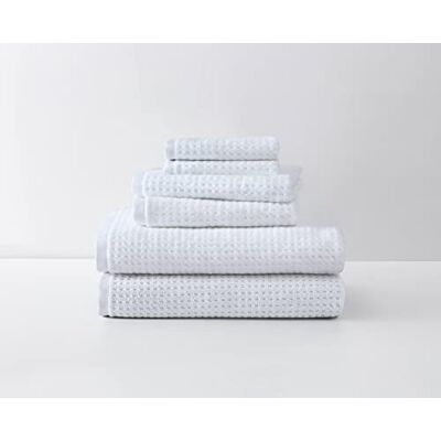 Tommy Bahama Bath Towels, Highly Absorbent Cotton Bathroom Decor, Low Linting & Fade Resistant, Oeko-Tex Certified (Northern Pacific White, 6-Piece) Tommy Bahama Bath Towels, Highly Absorbent Cotton Bathroom Decor, Low Linting & Fade Resistant, Oeko-Tex Certified (Northern Pacific White, 6-Piece)