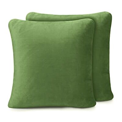 Amago Taie d'Oreiller, Sensation Cachemire (Lot de 2), 50 x 50 cm Vert Foncé Amago Taie d'Oreiller, Sensation Cachemire (Lot de 2), 50 x 50 cm Vert Foncé