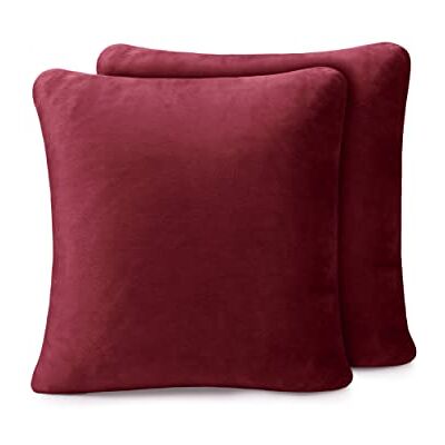 Amago Taie d'Oreiller, Sensation Cachemire (Lot de 2), 50 x 50 cm Bordeaux Amago Taie d'Oreiller, Sensation Cachemire (Lot de 2), 50 x 50 cm Bordeaux