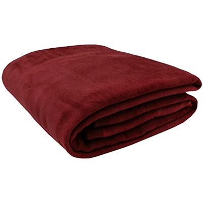 ZOLLNER Doudou 150 x 200 cm Coton mélangé 425 g/m² Bordeaux ZOLLNER Doudou 150 x 200 cm Coton mélangé 425 g/m² Bordeaux