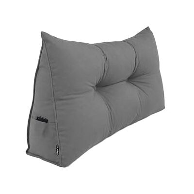 POKAR Coussin de Lecture 70x50x20 cm Coussin Dossier Canapé et Lit Gros Coussin Triangulaire avec Poche Latérale Pratique Certifié Oeko Tex Gris POKAR Coussin de Lecture 70x50x20 cm Coussin Dossier Canapé et Lit Gros Coussin Triangulaire avec Poche Latérale Pratique Certifié Oeko Tex Gris