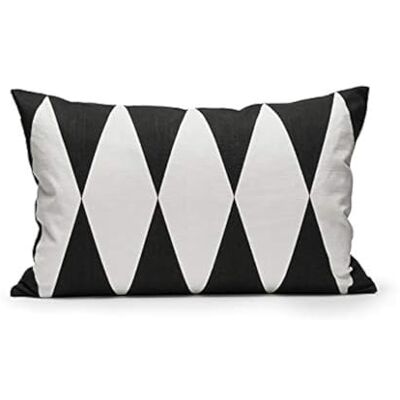 Littlephant Coussin décoratif 60 x 40 cm Arlequin Noir/Blanc Littlephant Coussin décoratif 60 x 40 cm Arlequin Noir/Blanc