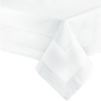 ZOLLNER Nappe 160x160 cm (après lavage) linge de table robuste et résistant en coton bordure satinée brillante lavable jusqu'à 95 °C certifié Oeko Tex® couleur blanche ZOLLNER Nappe 160x160 cm (après lavage) linge de table robuste et résistant en coton bordure satinée brillante lavable jusqu'à 95 °C certifié Oeko Tex® couleur blanche