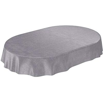 ANRO Nappe de Table en Toile cirée Gris béton Forme Ronde, rectangulaire et Ovale 180x140cm Bords découpés ANRO Nappe de Table en Toile cirée Gris béton Forme Ronde, rectangulaire et Ovale 180x140cm Bords découpés