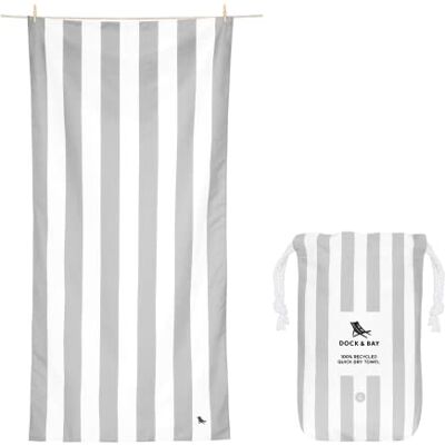 Dock & Bay Serviette de Plage Séchage Rapide, sans Sable Compacte, Légère 100% Recyclée Contient Un Sac Cabana Light Goa Grey, Extra Large (200x90cm, 78x35) Dock & Bay Serviette de Plage Séchage Rapide, sans Sable Compacte, Légère 100% Recyclée Contient Un Sac Cabana Light Goa Grey, Extra Large (200x90cm, 78x35)
