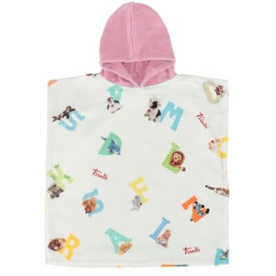 Gabel Peignoir Poncho Alphabet coton hydrophile trudi rose clair Gabel Peignoir Poncho Alphabet coton hydrophile trudi rose clair
