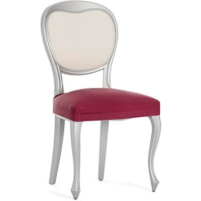Eysa Lot de 2 housses bi-élastiques pour chaise sans dossier, couleur bordeaux, motif Harlem Eysa Lot de 2 housses bi-élastiques pour chaise sans dossier, couleur bordeaux, motif Harlem