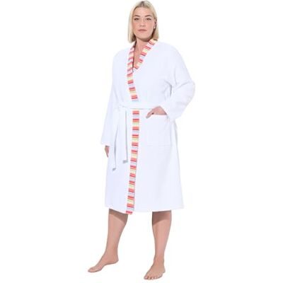 Ulla Popken Bathrobe, Decorative Edge Peignoir avec bord décoratif Femme (lot de 1) Ulla Popken Bathrobe, Decorative Edge Peignoir avec bord décoratif Femme (lot de 1)