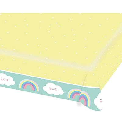 amscan Generique Nappe en Papier Petit Nuage Menthe et Jaune 115 x 175 cm amscan Generique Nappe en Papier Petit Nuage Menthe et Jaune 115 x 175 cm