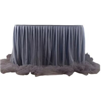 HEUchuan Jupe de table à volants Jupe de table de mariage en organza pour nappe, décoration pour fêtes, mariages, anniversaires, banquets (couleur 10) HEUchuan Jupe de table à volants Jupe de table de mariage en organza pour nappe, décoration pour fêtes, mariages, anniversaires, banquets (couleur 10)