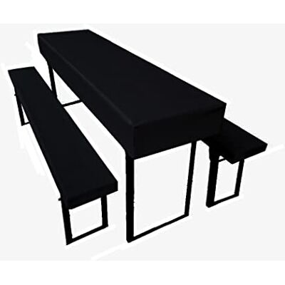 Lemos Home Lot de 3 coussins pour tente à bière comprenant 1 nappe et 2 housses de banc Taille et couleurs au choix (110 x 60 cm, noir) Lemos Home Lot de 3 coussins pour tente à bière comprenant 1 nappe et 2 housses de banc Taille et couleurs au choix (110 x 60 cm, noir)