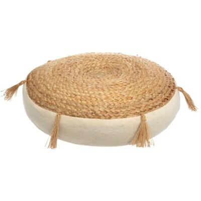 ATMOSPHERA CREATEUR D'INTERIEUR Atmosphera Coussin de sol Rituality en jute D38 cm ATMOSPHERA CREATEUR D'INTERIEUR Atmosphera Coussin de sol Rituality en jute D38 cm