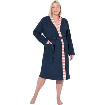 Ulla Popken Bathrobe, Decorative Edge Peignoir avec bord décoratif Femme (lot de 1) Ulla Popken Bathrobe, Decorative Edge Peignoir avec bord décoratif Femme (lot de 1)