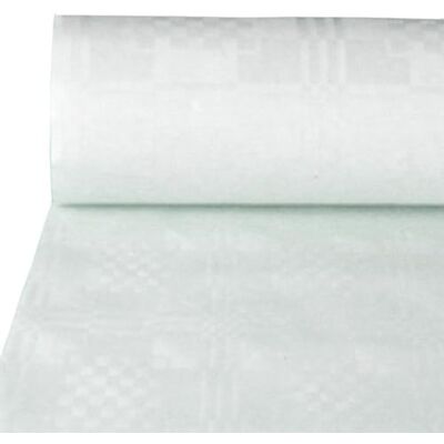 PAPSTAR Lot de 3 x Nappe rouleau damassée 100 m x 1 m blanc PAPSTAR Lot de 3 x Nappe rouleau damassée 100 m x 1 m blanc