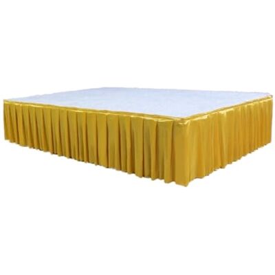 JFNKLFG Jupes de Table Jupes de Table en Tissu Soie glacée, Nappe plissée Blanche Transparente for fête Mariage, Jupe d'anniversaire(Bright Gold,H30xL300CM) JFNKLFG Jupes de Table Jupes de Table en Tissu Soie glacée, Nappe plissée Blanche Transparente for fête Mariage, Jupe d'anniversaire(Bright Gold,H30xL300CM)