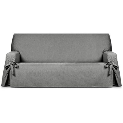 Eysa Genna Housse de canapé avec liens anti-taches 4 places Gris Eysa Genna Housse de canapé avec liens anti-taches 4 places Gris