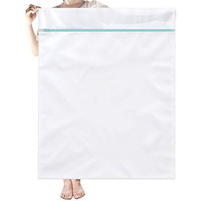 OTraki Sac à linge XXL pour machine à laver 90 x 110 cm Réutilisable Filet à linge en maille fine Extra large avec fermeture éclair Pour ours en peluche Couverture polaire Draps jetables OTraki Sac à linge XXL pour machine à laver 90 x 110 cm Réutilisable Filet à linge en maille fine Extra large avec fermeture éclair Pour ours en peluche Couverture polaire Draps jetables