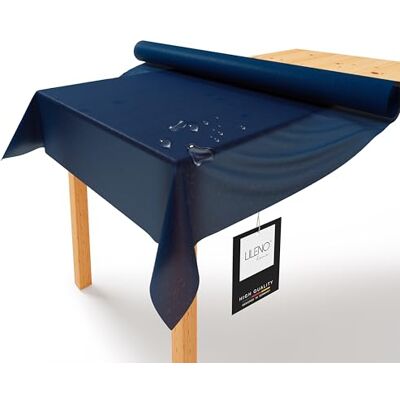 LILENO HOME Rouleau de nappe en non-tissé 1,10 x 25 m Bleu foncé Aspect tissu Lavable Vendu au mètre Jetable Alternative LILENO HOME Rouleau de nappe en non-tissé 1,10 x 25 m Bleu foncé Aspect tissu Lavable Vendu au mètre Jetable Alternative