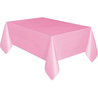 Unique Party 50392 Nappe en Plastique Rose de Bébé 2,74 m x 1,37 m Unique Party 50392 Nappe en Plastique Rose de Bébé 2,74 m x 1,37 m