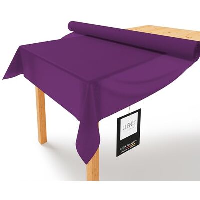LILENO HOME Rouleau de nappe en non-tissé 1,10 x 25 m Violet Aspect tissu Lavable au mètre Jetable Alternative LILENO HOME Rouleau de nappe en non-tissé 1,10 x 25 m Violet Aspect tissu Lavable au mètre Jetable Alternative