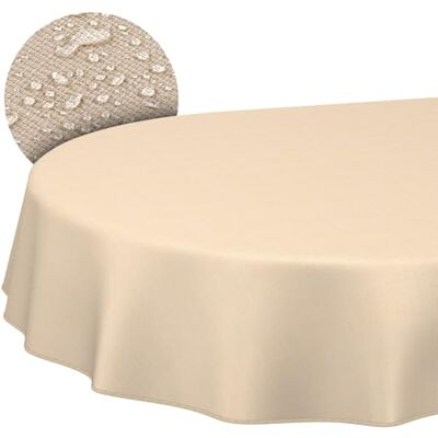 ANRO Nappe de table en tissu 70% coton, 30% polyester Décoration lavable et unie Linge de table uni avec bord coupé 200 x 140 cm ANRO Nappe de table en tissu 70% coton, 30% polyester Décoration lavable et unie Linge de table uni avec bord coupé 200 x 140 cm