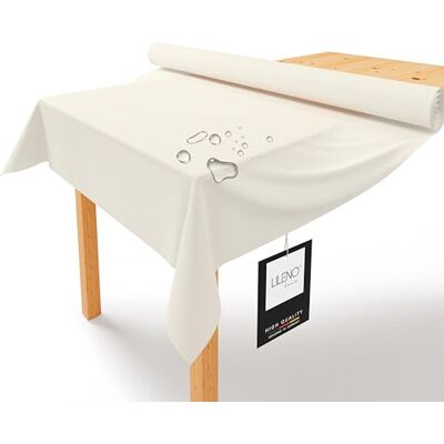 LILENO HOME Rouleau de nappe lavable en rouleau 1,10 x 25 m Crème Aspect tissu Vendu au mètre Jetable Alternative LILENO HOME Rouleau de nappe lavable en rouleau 1,10 x 25 m Crème Aspect tissu Vendu au mètre Jetable Alternative