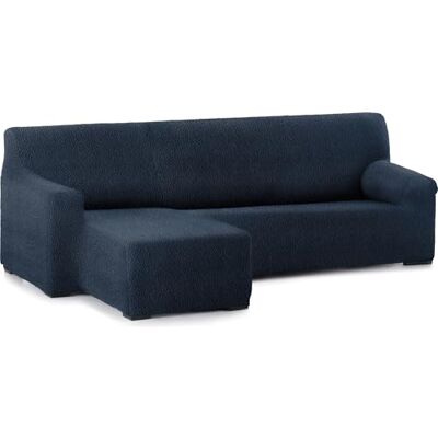 ECOMMERC3 Housse de canapé Chaiselong avec accoudoir court gauche, super élastique, protection quotidienne et ajustement, respirante et économique Bleu ECOMMERC3 Housse de canapé Chaiselong avec accoudoir court gauche, super élastique, protection quotidienne et ajustement, respirante et économique Bleu