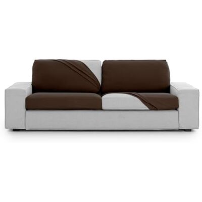 Eysa Housse de canapé bi-élastique pour assise et dossier Taille XL Couleur marron Motif Harlem Eysa Housse de canapé bi-élastique pour assise et dossier Taille XL Couleur marron Motif Harlem