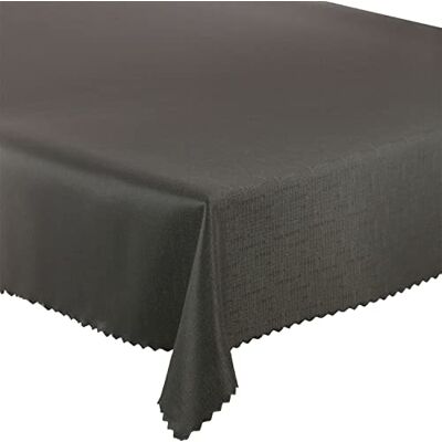 Euromat Nappe résistante aux taches, au choix de couleurs et de tailles, nappes lavables effet lotus (gris foncé, graphite, 160 x 280 cm) Euromat Nappe résistante aux taches, au choix de couleurs et de tailles, nappes lavables effet lotus (gris foncé, graphite, 160 x 280 cm)