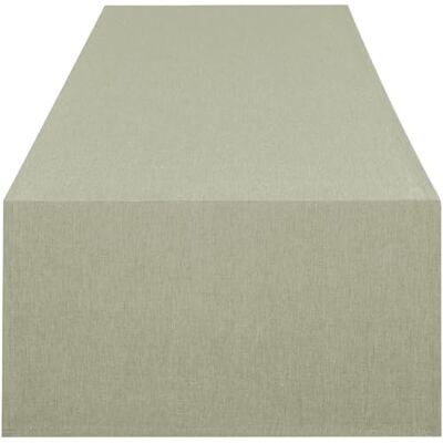 Delindo Lifestyle Wien Home Chemin de table Nappe anti-taches aspect lin 40 x 140 cm Vert Delindo Lifestyle Wien Home Chemin de table Nappe anti-taches aspect lin 40 x 140 cm Vert
