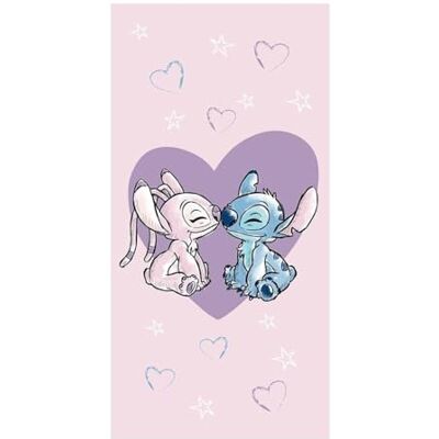 Disney Lilo et Stitch Serviette de plage Love, rose, 100 % coton, 70 x 140 cm Disney Lilo et Stitch Serviette de plage Love, rose, 100 % coton, 70 x 140 cm
