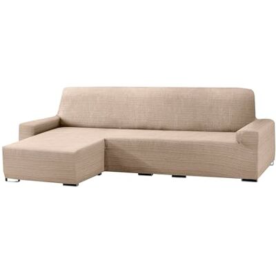 Eysa Aquiles Élastique Chaise Longue Bras Court Gauche, Vue frontale, Polyester Coton, Écru, 43x37x14 cm Eysa Aquiles Élastique Chaise Longue Bras Court Gauche, Vue frontale, Polyester Coton, Écru, 43x37x14 cm
