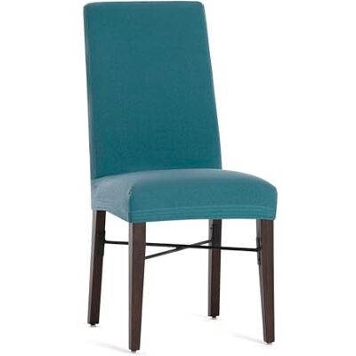 Eysa Lot de 2 housses bi-élastiques pour chaise avec dossier, couleur vert émeraude, motif Harlem Eysa Lot de 2 housses bi-élastiques pour chaise avec dossier, couleur vert émeraude, motif Harlem