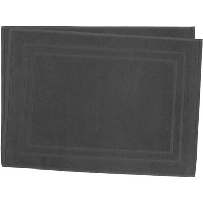 Le linge de Jules Lot de 2 Tapis de Bain 50 x 70 cm 100% Coton 700 GR/m2 Anthracite Le linge de Jules Lot de 2 Tapis de Bain 50 x 70 cm 100% Coton 700 GR/m2 Anthracite