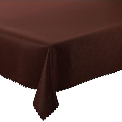 Euromat Nappe résistante aux taches, choix de couleurs et de tailles, nappes lavables effet lotus (marron, 140 x 240 cm) Euromat Nappe résistante aux taches, choix de couleurs et de tailles, nappes lavables effet lotus (marron, 140 x 240 cm)