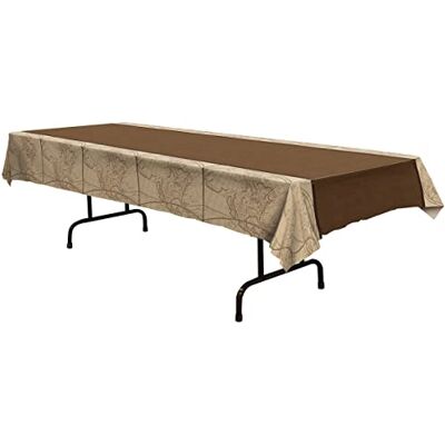 Beistle Lot de 2 nappes en plastique autour du monde, 137,2 x 274,3 cm, décorations de fête sur le thème des voyages, décoration de carte du monde, nappe rectangulaire Beistle Lot de 2 nappes en plastique autour du monde, 137,2 x 274,3 cm, décorations de fête sur le thème des voyages, décoration de carte du monde, nappe rectangulaire