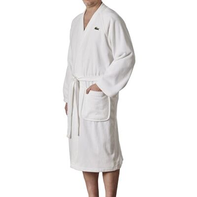 Lacoste Classic Pique Peignoir 100% coton pour hommes et femmes, taille unique Lacoste Classic Pique Peignoir 100% coton pour hommes et femmes, taille unique