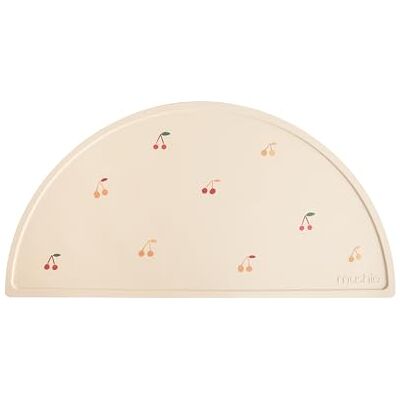 mushie Set de table en silicone pour enfants Design antidérapant Matériau : silicone de qualité alimentaire Facile à nettoyer et résistant aux taches Sans BPA et phtalates (cerises) mushie Set de table en silicone pour enfants Design antidérapant Matériau : silicone de qualité alimentaire Facile à nettoyer et résistant aux taches Sans BPA et phtalates (cerises)