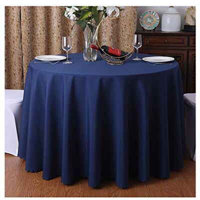 CIEEIN CIEHT Nappe ronde maison hôtel jupe de table de banquet Bleu marin 180cm de diamètre CIEEIN CIEHT Nappe ronde maison hôtel jupe de table de banquet Bleu marin 180cm de diamètre
